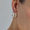 Boucles d'oreilles - LUXENTER - Sadro - Créole - Plaqué rhodium - Ø 30 mm