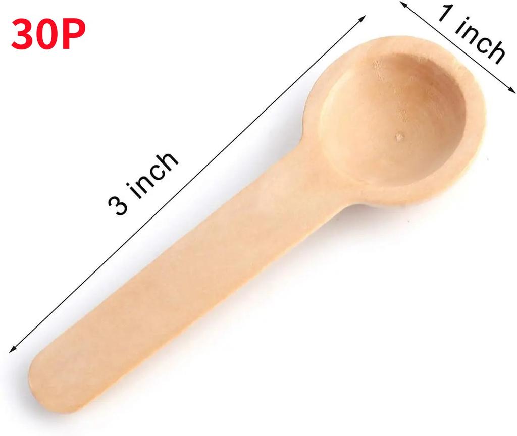 10/30/50Pcs Wooden Spoons Mini Tasting Spoons Condiments Salt Spoons for Kitchen Cooking Seasoning Oil Coffee Tea Sugar
