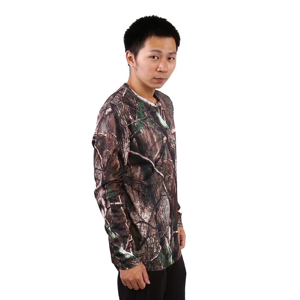 Herren Langarm T-Shirt Schnelltrocknende Kleidung für Camping Outdoor-Sport (M)