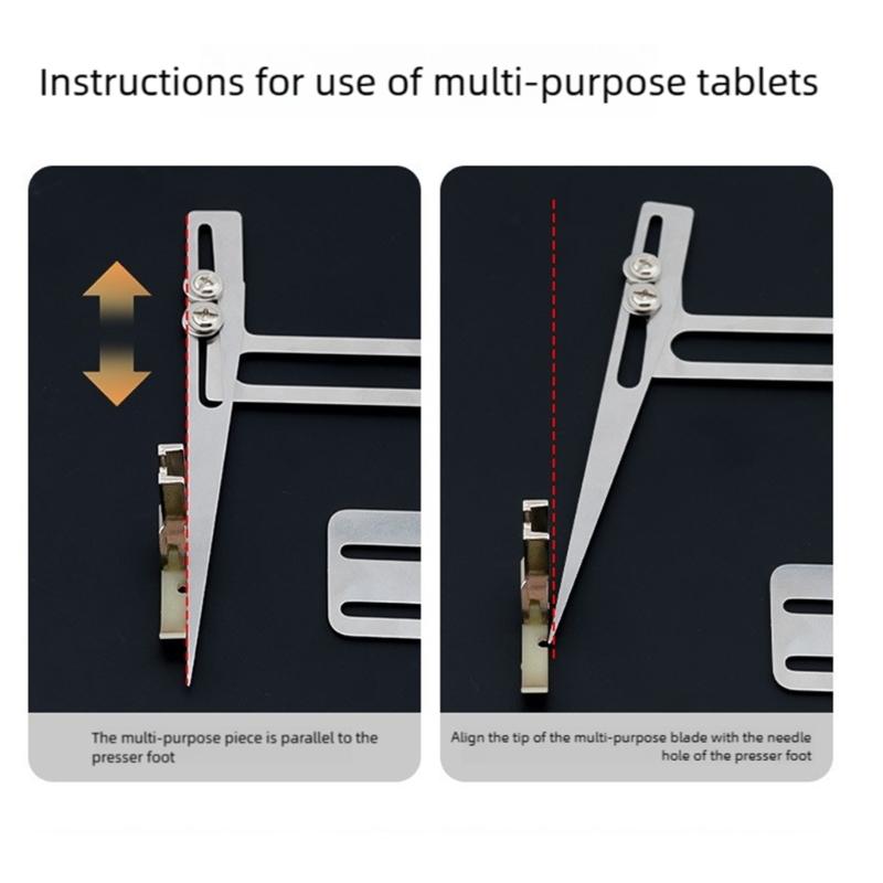 Multipurpose Metal Beveler Tool Fabric Cutting Guide Tool For Straight Diagonal Lines Making Apparel Crafting Tailoring