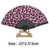 Cloth Hand Fold Fan Leopard Print Dance Fan Portable Performance Fan  Performance Decor