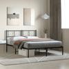 VidaXL Metal Bed Frame with Black Headboard 140x200 Cm 372180