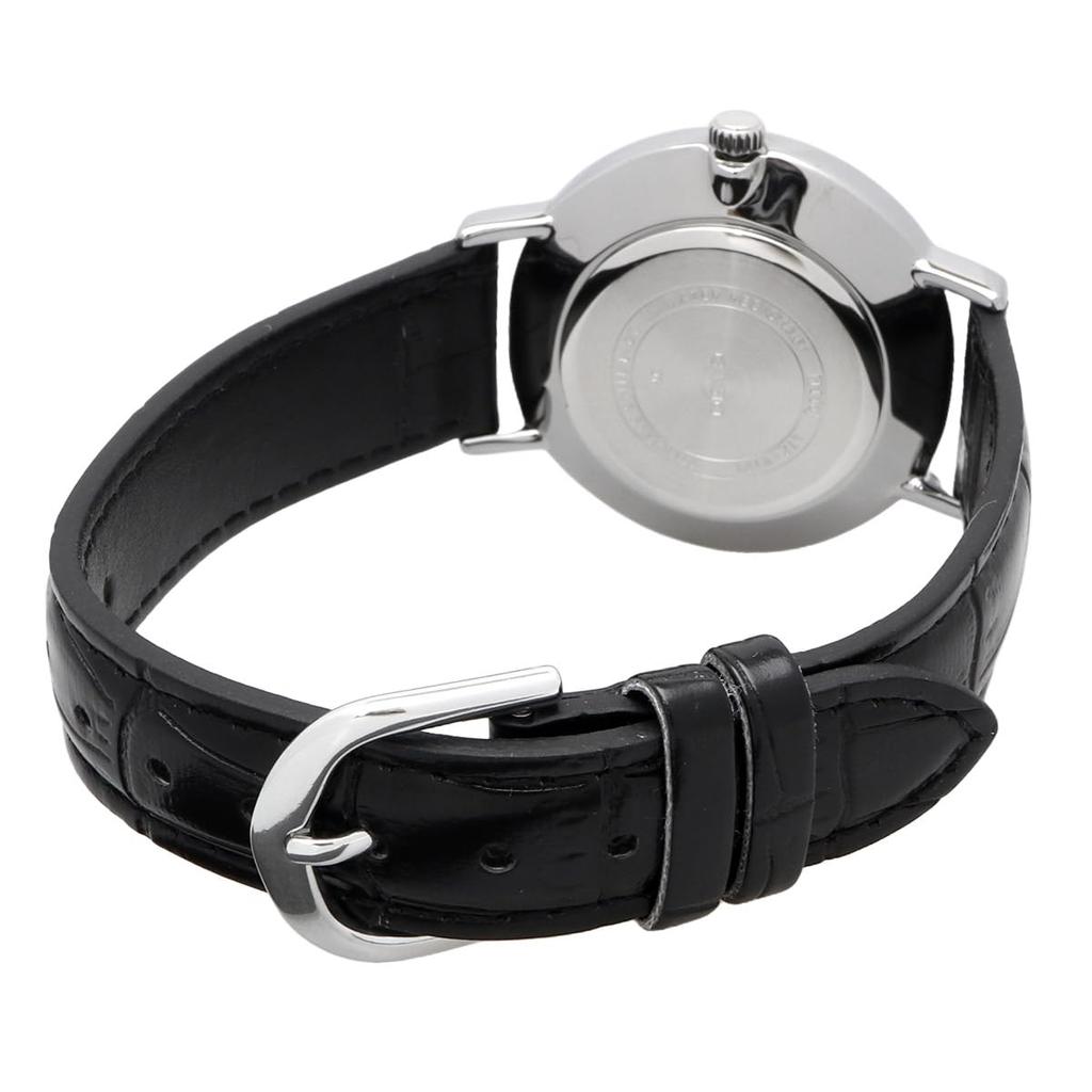 Casio LTP-VT01L-7B1 Women's Quartz Watch, Black and Silver, Leather Strap, Water Resistance for Everyday Use