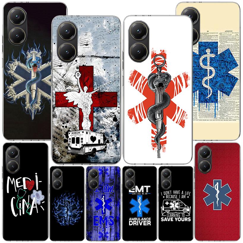 EMT EMS Medical Rescue Phone Case For Xiaomi Poco X7 X6 X5 Pro F7 Ultra Redmi 15C 15 13C 13 12C 12 10 10A 10C 9 9A 9C 9T Cover P