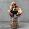 33CM Anime One Piece Portgas·D· Ace Figure KING OF ARTIST SPECIAL ver Squat Model Toys Doll Aciton Figure Replaceable Face Hand