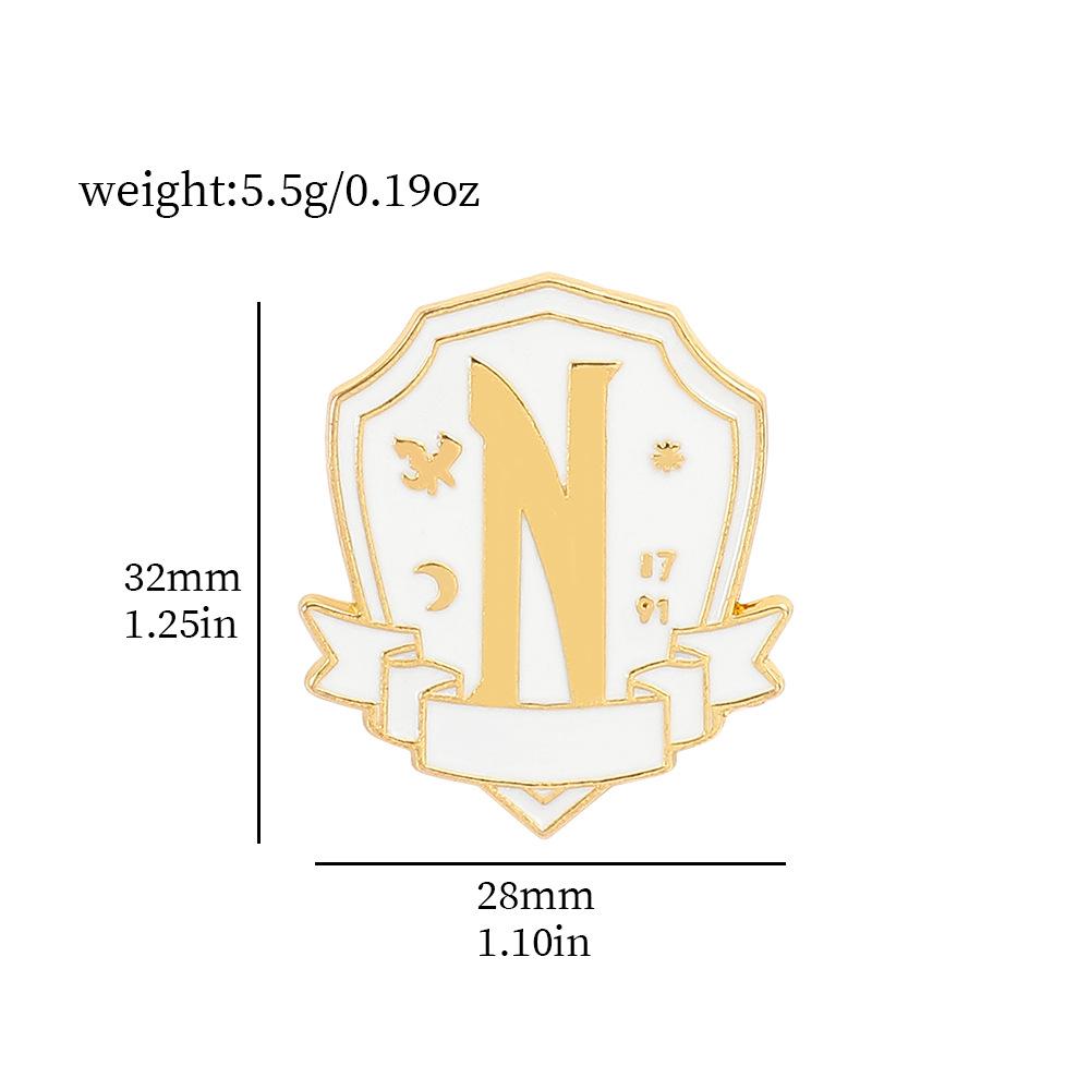 Металлическая брошь Среда Семья Аддамс Питомец Рука Личность Творческая Темный Стиль Брошь