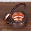 Traditional Handmade Copper Pot, High-capacity Brewing Tea Pot, Red Copper Teapot, Health Boiling Water Kettle for Kitchen, 1L