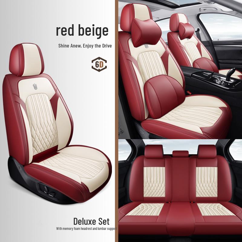 2025 Nappa Leather Universal Car Seat Cushion - All-Season, Full Surround, Thickened