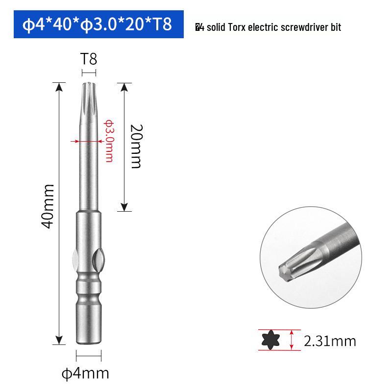 4mm Torx Hex Star-Shaped Electric Screwdriver Bit Head