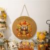 Harvest Themed Turkey Front Door Sign Seasonal Plywood Decoration for Entryway Stylish Thanksgiving Party Supplies