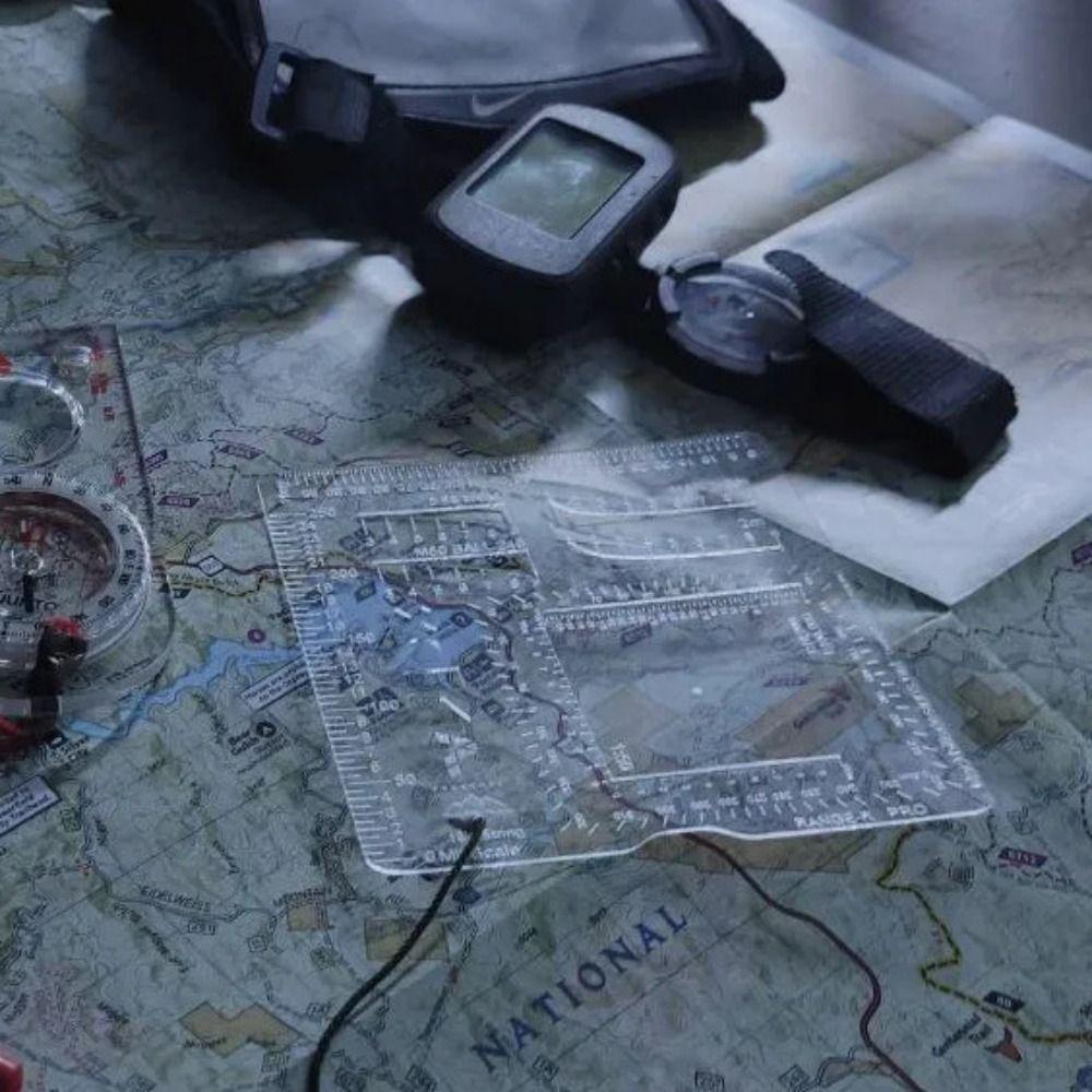 Hunting Ruler Range Finder Card Square Auxiliary Rangefinder for Outdoor Hunting Supplies