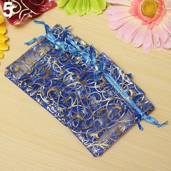 100Pcs Organza Gift Bags Jewellery Christmas Wedding Party Packing Pouches