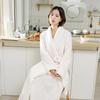 Extra Plush Double-Sided Coral Fleece Bathrobe - Unisex, Plus Size, Ultra Long & Thick for Autumn/Winter