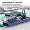 10/7 Port USB HUB USB 3 0 5Gbps Splitter Multiple Extension Dock with Independent Switch 12V Power Adapter for PC Laptop Tablets