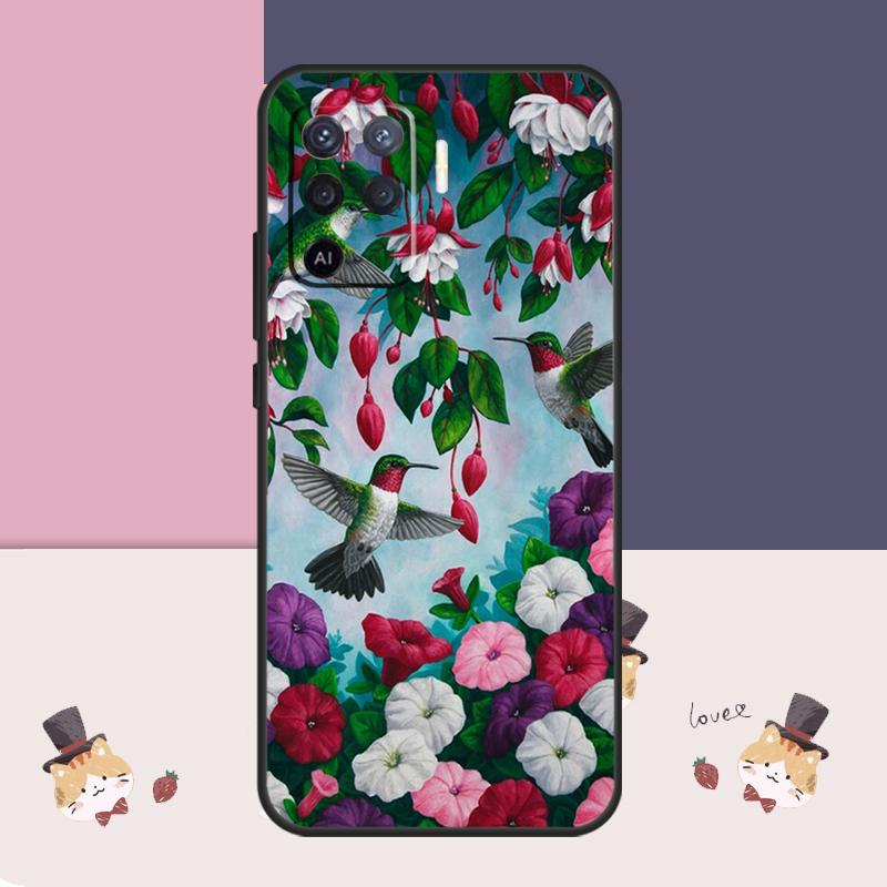 Hummingbird Case For Oppo A77 A17 A57 A40 A78 A54 A74 A94 A76 A16 A96 A18 A60 A80 A38 A58 A98 A15 A5 Pro