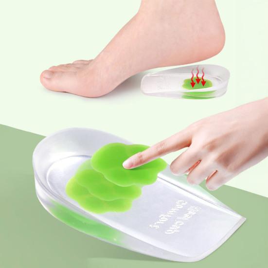1 Pair Heel Pads Super Soft Wear Resistant Shock Absorption Comfortable Shoe Wedge Inserts Gel Heel Cups