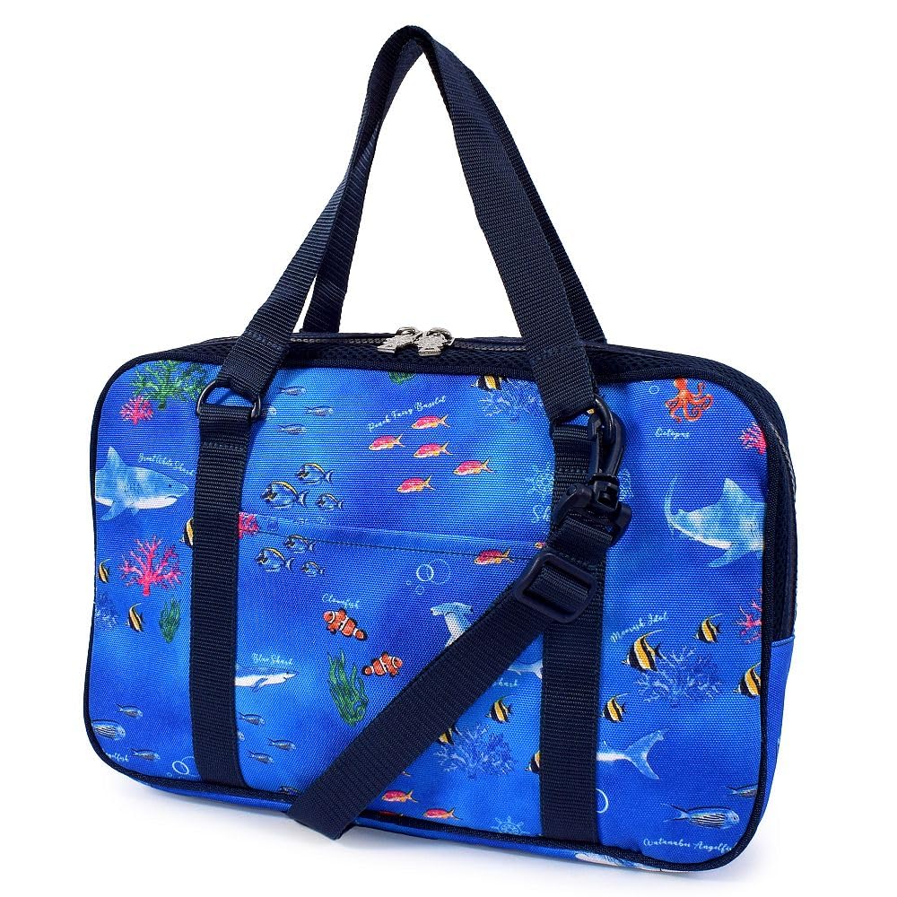 

КРАСОЧНЫЙ КОНФЕТНЫЙ СТИЛЬ Каллиграфия и Синий для начальной школы с плечом для одной ткани для протирания сумки для кистей, водоотталкивающий легкий,