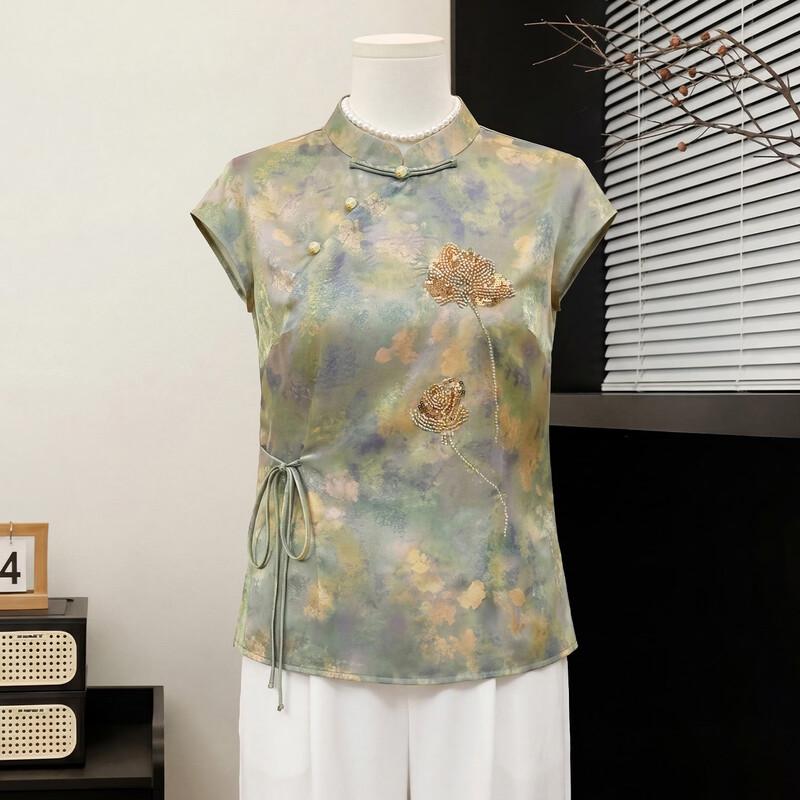 Datang Madam New Chinese Style Short-Sleeve Blouse