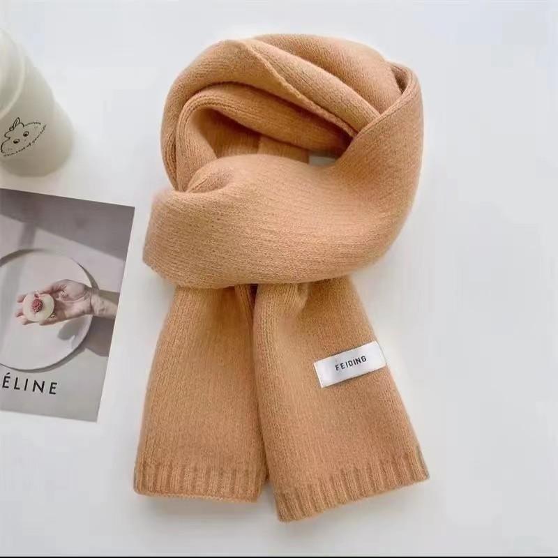 Women Cashmere Blend Scarf Women Winter Warm Thicken Luxury Solid Color Shawl Wraps Female Warm Thick Wool Neckerchief Blanket