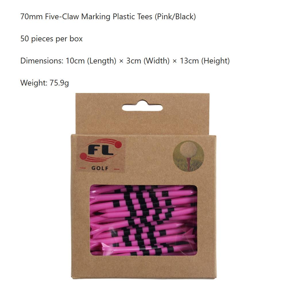

50 Pack Plastic Golf Tees Engineered to Reduce Friction & Side Spin, Unique Golf Gifts for Golfers