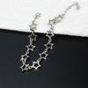Five Pointed Stars Charm Bracelet Vintage Silver Color Pentagram Chain Bracelets For Women