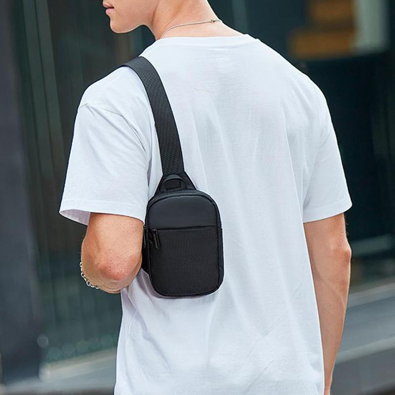 Men'S Chest Bag Fashion Small Canvas Shoulder Crossbody Bags For Man Mini Sport Cross Handbag