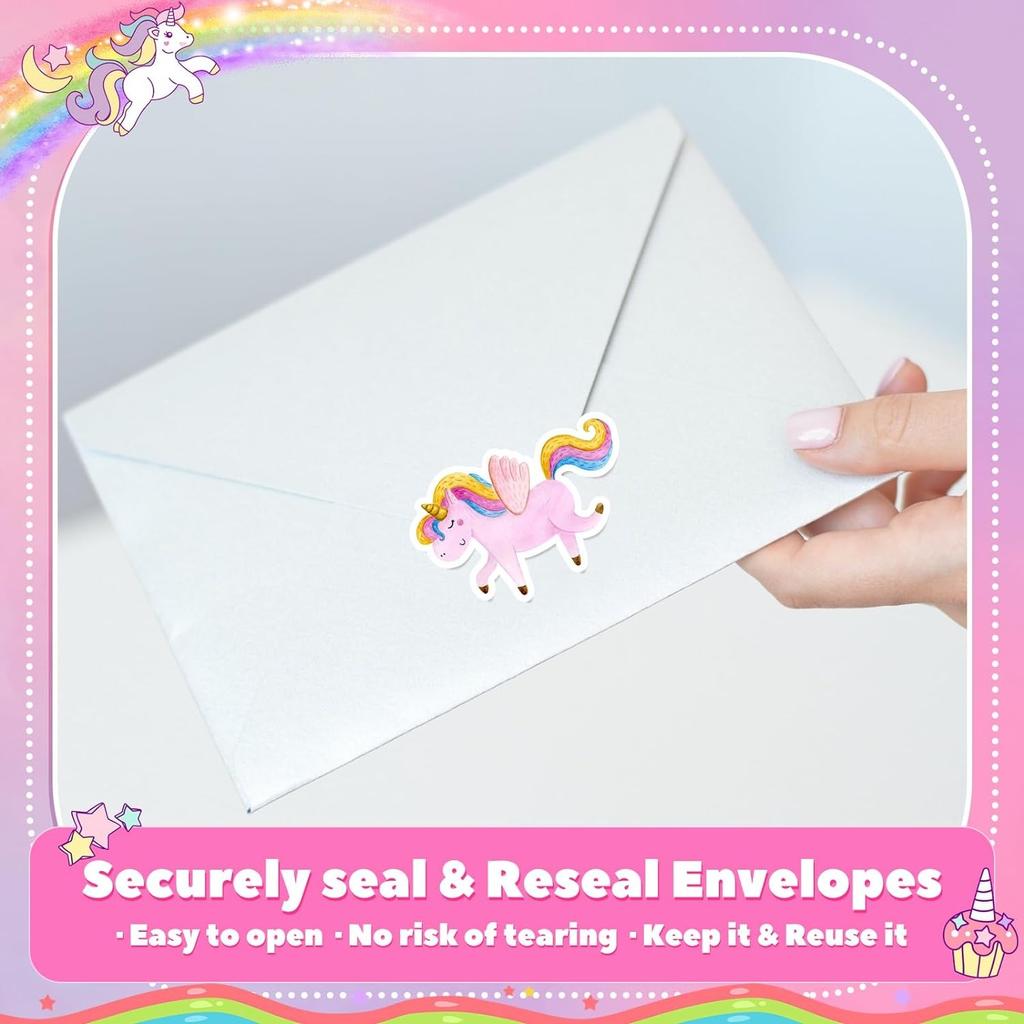 100-500pcs Cartoon Animal Unicorn Sticker Kids Reward Sticker Gift Decoration Label Encouragement Student Stationery Stickers