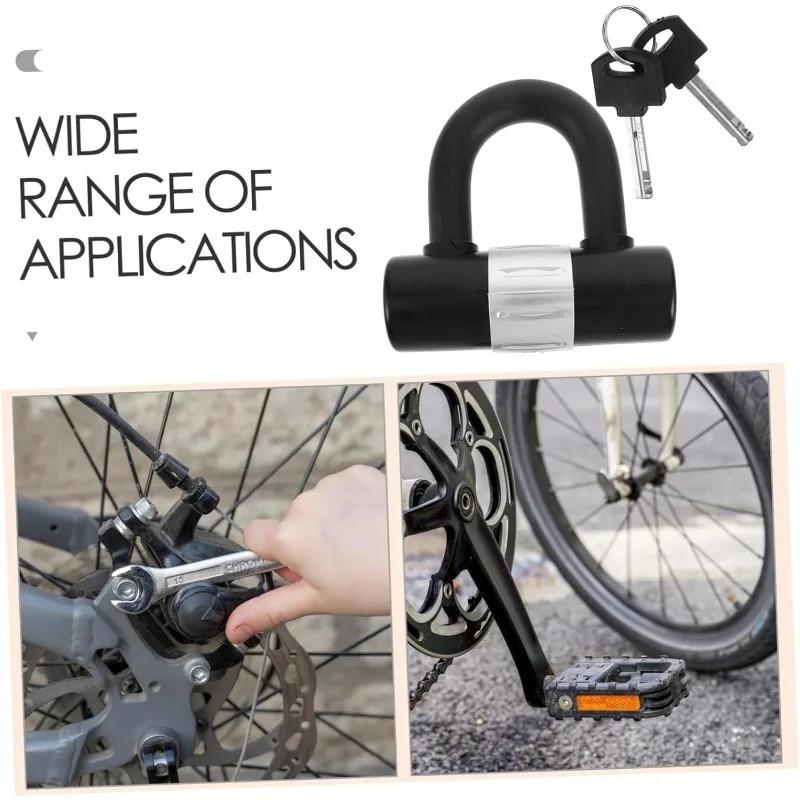 Bicycle U Lock with Key Anti Theft Compact Disc Brake Locks Security Bike Locks Anti Pry Motorcycles Lock Safe Cycling Gear