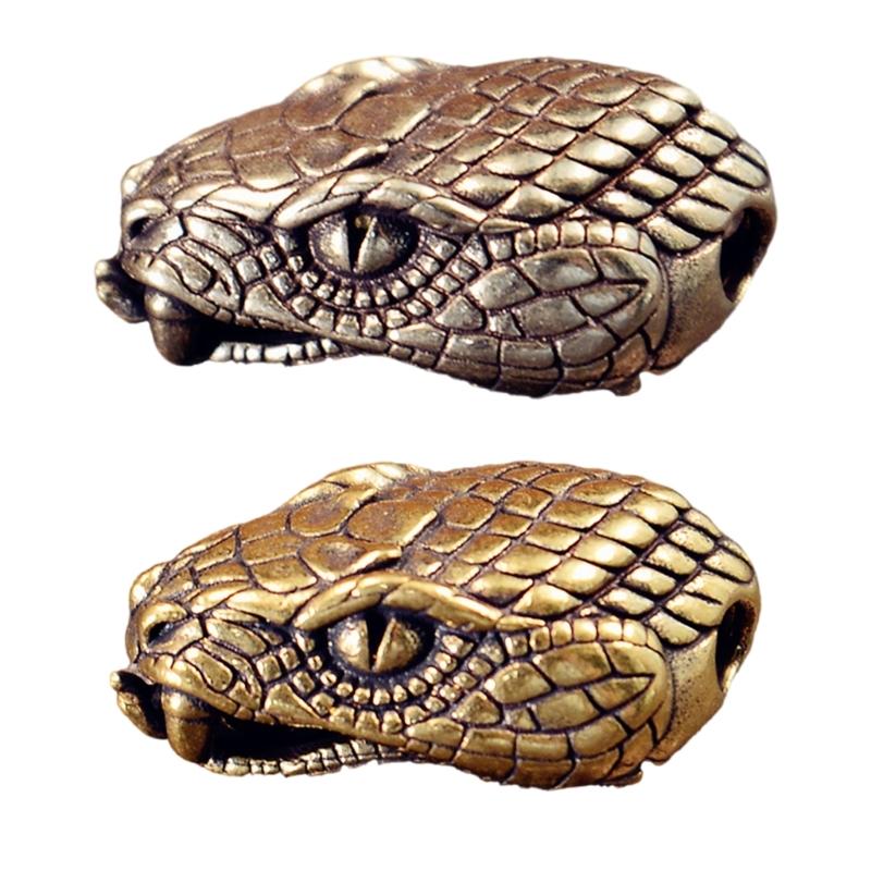 Snake Head Beads for Crafting Unique Charm Accessories and Paracord Enthusiast Gear Large Hole