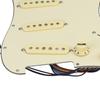 FLEOR Cream 3ply Alnico 5 Prewired Guitar Pickguard Loaded SSS ST 11 Holes + Back Plate Set