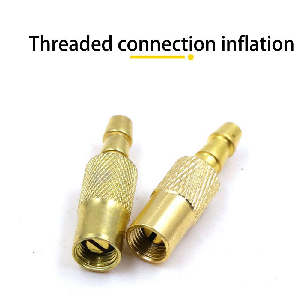 Anti Leakage Barbed Copper Tire Valves Connector Adapter with Sealed Rings for Vehicle Motorcycle Bike Tire Inflation