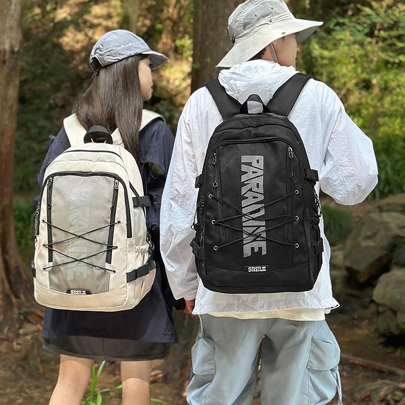 Sports Backpack Men's Outdoor Travel Bag Women's Simple Large-capacity Student Schoolbag Fashionable Versatile Couple Backpack