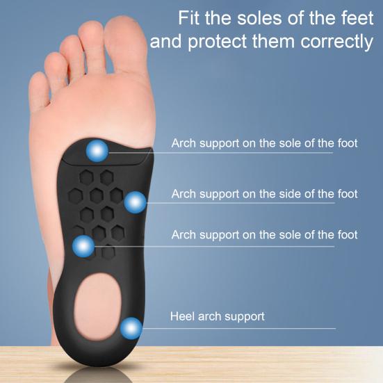 1 Pair Orthopedic Corrective Insoles for Flat Feet Plantar Fasciitis Toe Correction Insoles for Pain Relief Comfortable Breathable Shoe Inserts