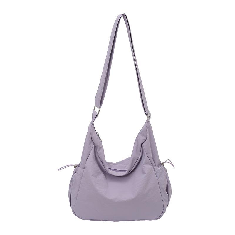 Stylish solid color casual shoulder bag New large-capacity simple messenger bag Versatile Korean version Lazy commuter bag
