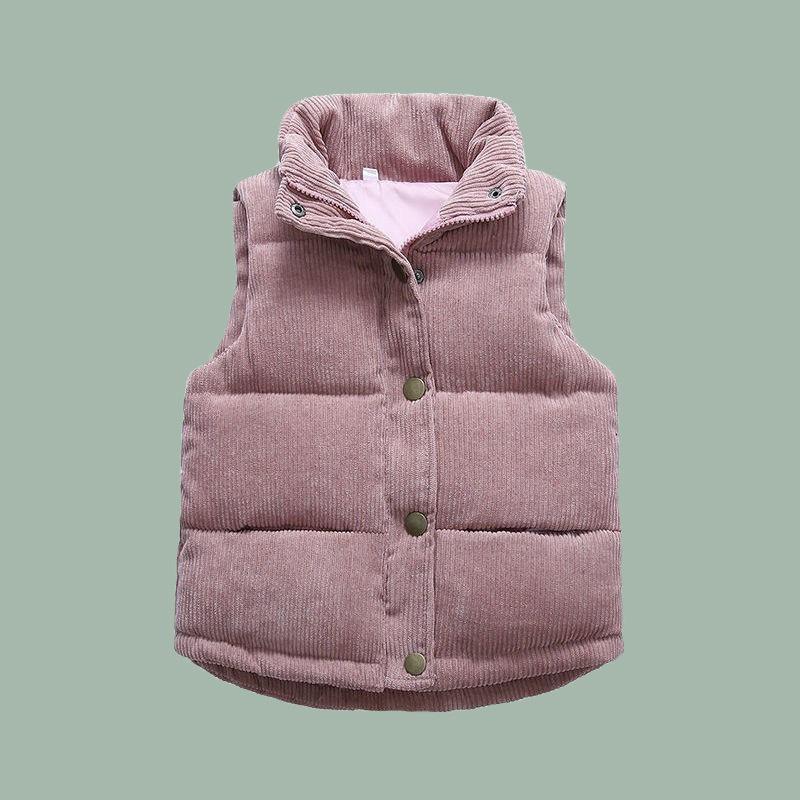 Children's Vests for Boys and Girls Are Thickened To Keep Warm and Wear Corduroy Autumn and Winter Cotton Vests, Baby Outer Tower Waistcoat Vests
