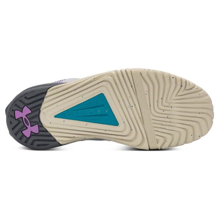 Under Armour  TriBase Reign 6 Halo Grey Provence Purple Women Sneakers High-Vis-Yellow 3027342-100