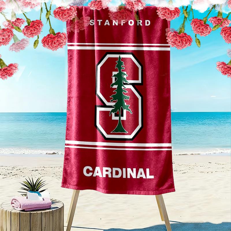 Stanford Cardinal Print Beach Towel, Large Soft Quick Dry Towel for Beach Camping Swimming