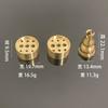 Brass Gourd Nine-hole Incense Plug Handmade Brass Gourd Incense Plug Pure Copper Incense Burner Gourd Incense Burner Metal Crafts