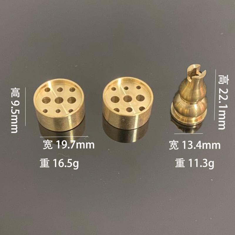 Brass gourd nine-hole incense plug handmade brass gourd incense plug pure copper incense burner gourd incense burner metal crafts