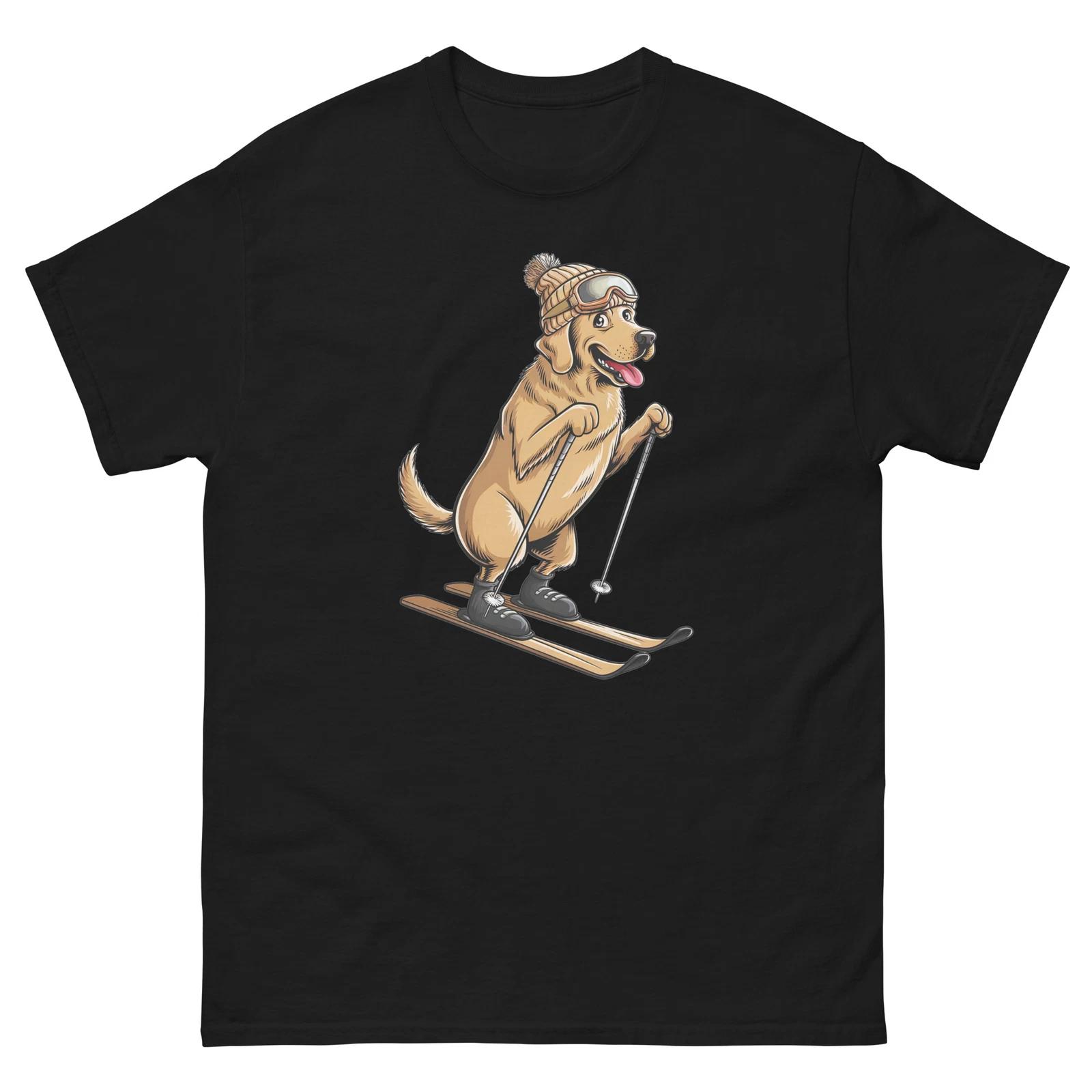 Labrador Retriever Dog Skiing Fun Ski Skier Shirt T-Shirt S