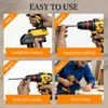 45Nm Brushless Cordless Drill Driver – Dual Drill Set with 4 Lithium Batteries, LED Light and Complete Carrying Case