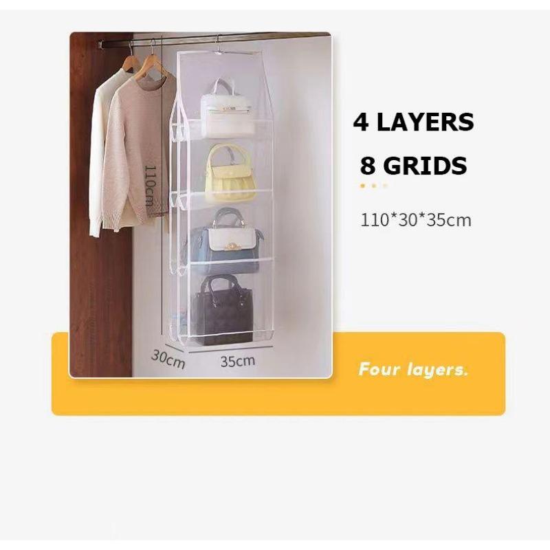 

Сумка для хранения Подвесная сумка Влагостойкая Подвесная сумка Шкаф Настенная Тканевая сумка для хранения Двусторонняя Стойка для хранения в общежитии 4layers