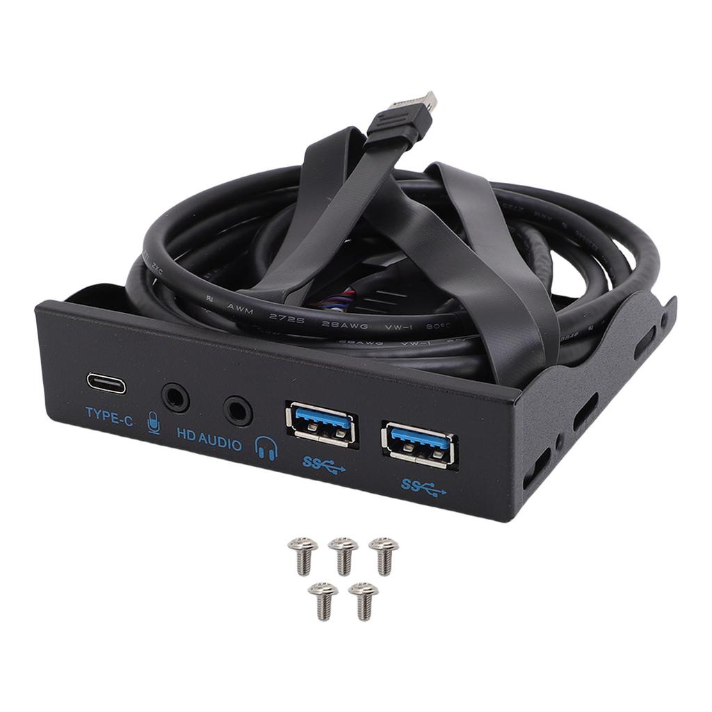 USB Front Panel Hub 3.2 Floppy Drive Bit 10Gbps 3.5in 19pin To USB3.0 2 USB3.0 TYPE C HD Sound for PC Computer