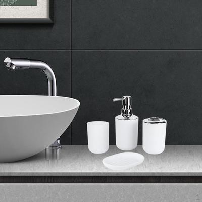 ABS Plastic Bathroom Accessories Set Toothbrush Holder Soap Dispenser Dish Countertop Decor for