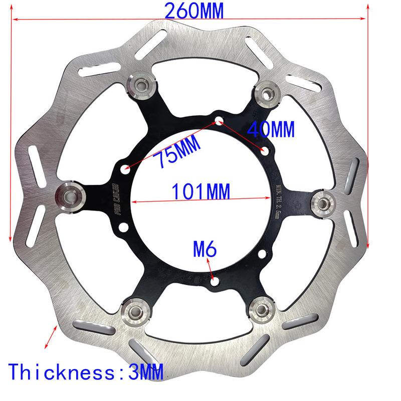 240/260/270MM Front Rear Brake Disc Rotor CRF CR125 250 500 CRF250R CRF250X CRF450R/450X Motocross Enduro Supermotard Dirt Bike