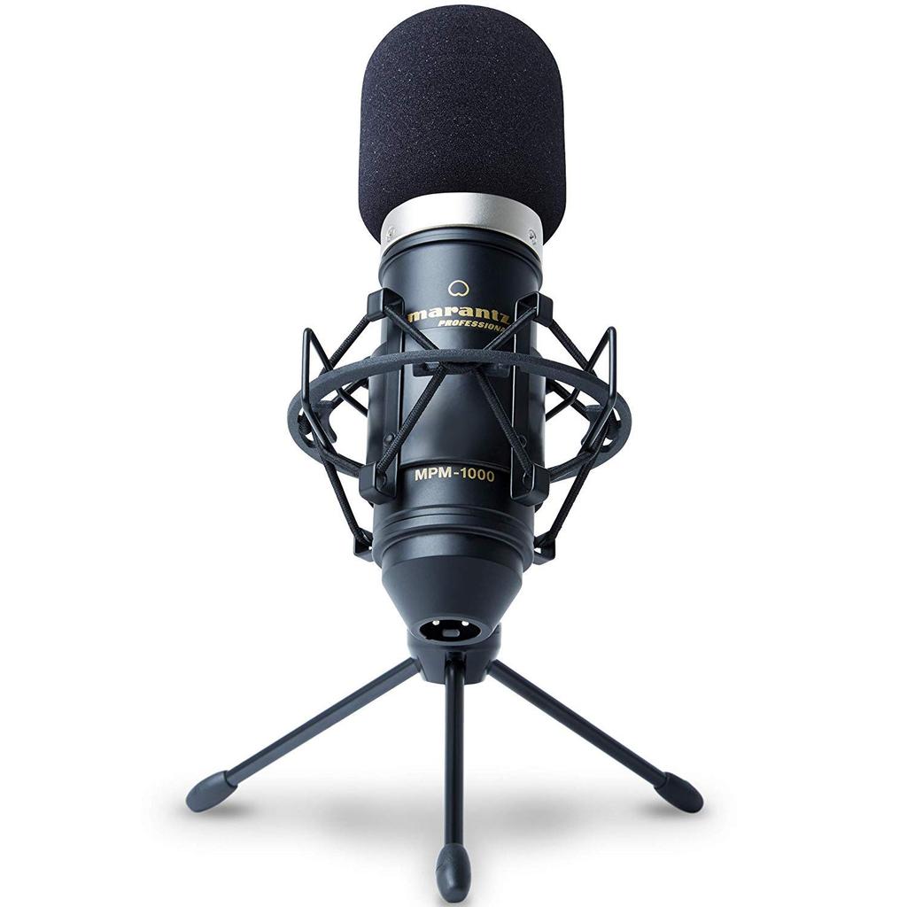 Marantz Professional Condenser Shock Microphone XLR Cable 48V Phantom Microphone, Gaming, Streaming, Recording, Unidirectional, Mount, Windscreen,