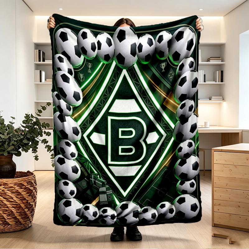 Borussia Monchengladbach Print Blanket - Soft & Comfortable, for Bedroom, Travel, Sofa, Home Decoration - Birthday Christmas Gift for Friend
