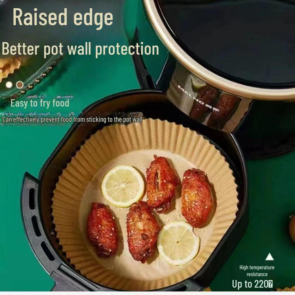 Round Silicone Oil-Absorbing Air Fryer & Baking Paper Pads for Household BBQ