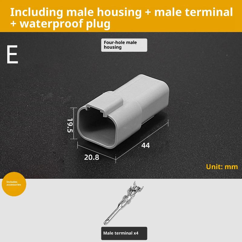 1 Pcs Dt Connector With 15Cm Wiring Harness Dt06-2S/Dt04-2P 2P 3P 4P 6P 8P 12P Waterproof Electrical Connector