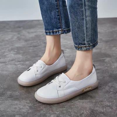Pregnant Women's Shoes Women's Large Size Single Shoes Tendon Soft Bottom Fat Fat Nurse White Shoes